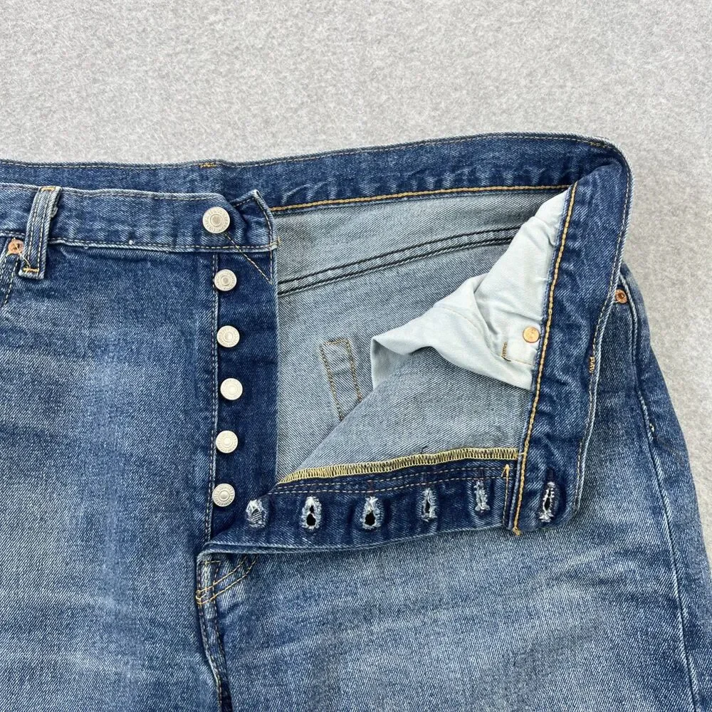 Levi's 501 '93 Jean Shorts Men's 40 Blue Medium Wash Denim Button Fly 90s Jorts